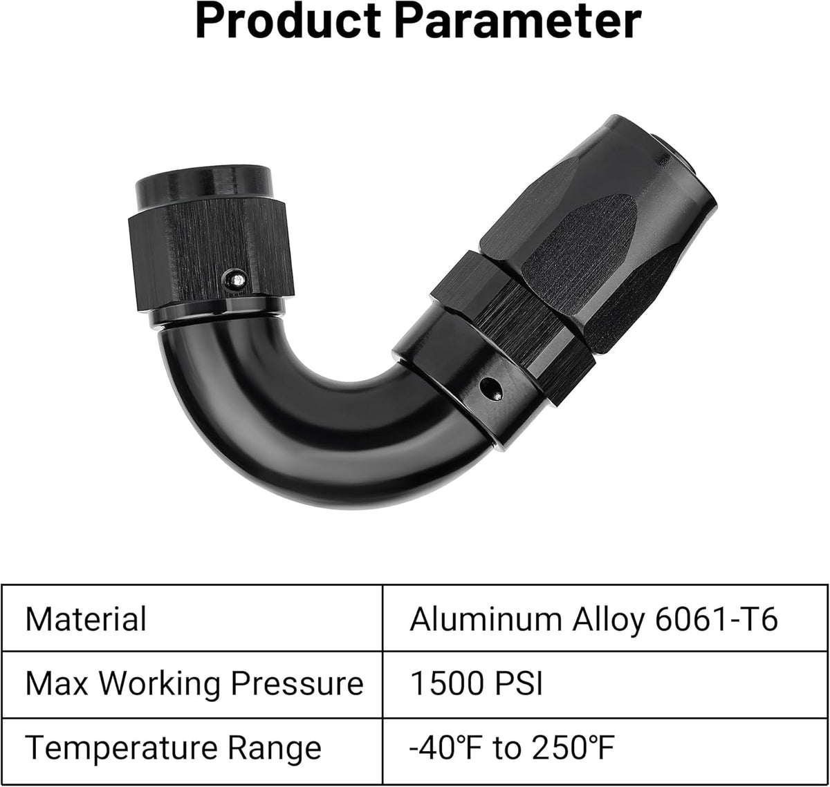 EVIL ENERGY 6AN 150 Degree One Piece Full Flow Hose End Fitting Swivel For CPE Braided Hose
