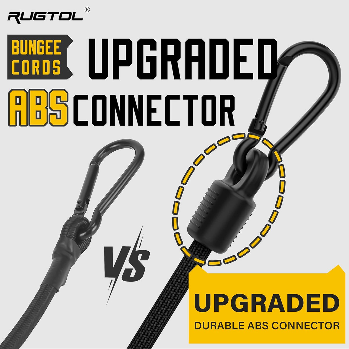 Bungee Cords with Hooks, Upgrade 36 inch Adjustable Bungee Cords with Carabiner Hooks, Easy to Adjust from 7'' to 36'' Elasticity UV-Resistance Bungee Straps Heavy Duty for Bike, Cargo, Tent, 12 Pack