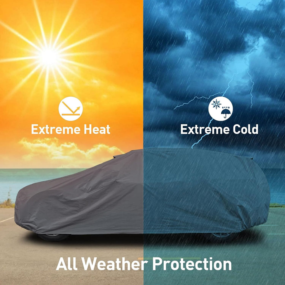 USCarCover Supreme All Weather Protection, Breathable Car Cover for Jeep Grand Cherokee SRT 2006-2021 Upgraded Fabric Pollution, Dust, Sun, Snow, Rain
