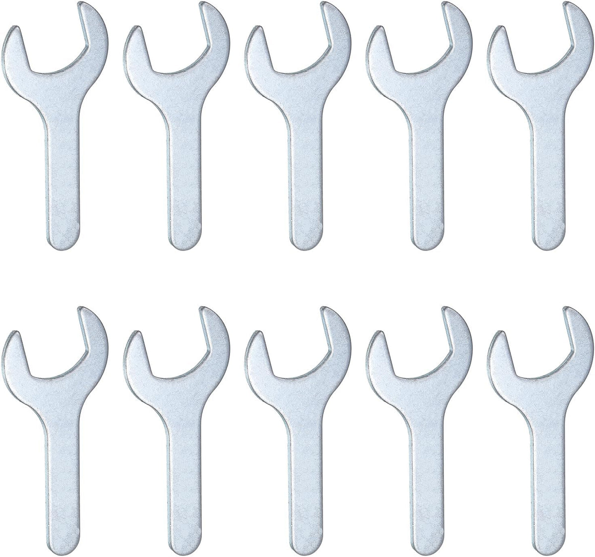 HARFINGTON 10pcs Small Wrench Open End Wrench 26x100x2.8mm Metric U-Shaped Single Open Ended Spanner Super Thin Small Flat Head Galvanizing Wrench for Automotive Repair Furniture Assembly