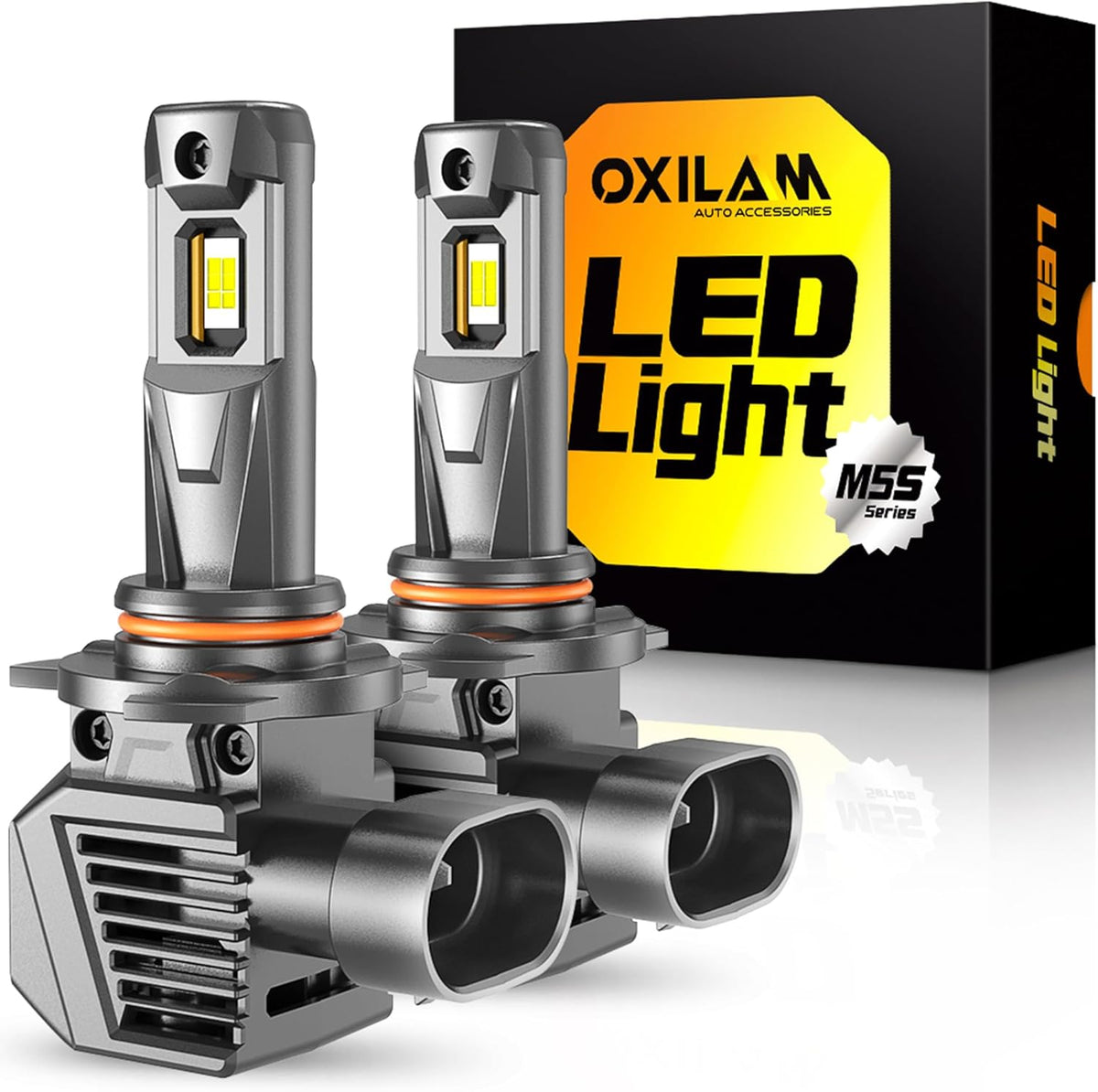OXILAM 9012 Bulb, 30000 Lumens 800% Brighter, 6500K White Hir2 Fog Halogen Replacement, 60000 Hours Lifespan, IP68, Plug and Play, Pack of 2