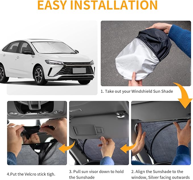 Sunshade for Mazda CX-30 2019-2025 2026 CX30 Sun Shade Windshield Cover, Front Window Shield Foldable Sun Visor Protector Custom Fit CX30 Car Accessories Blocks UV Rays