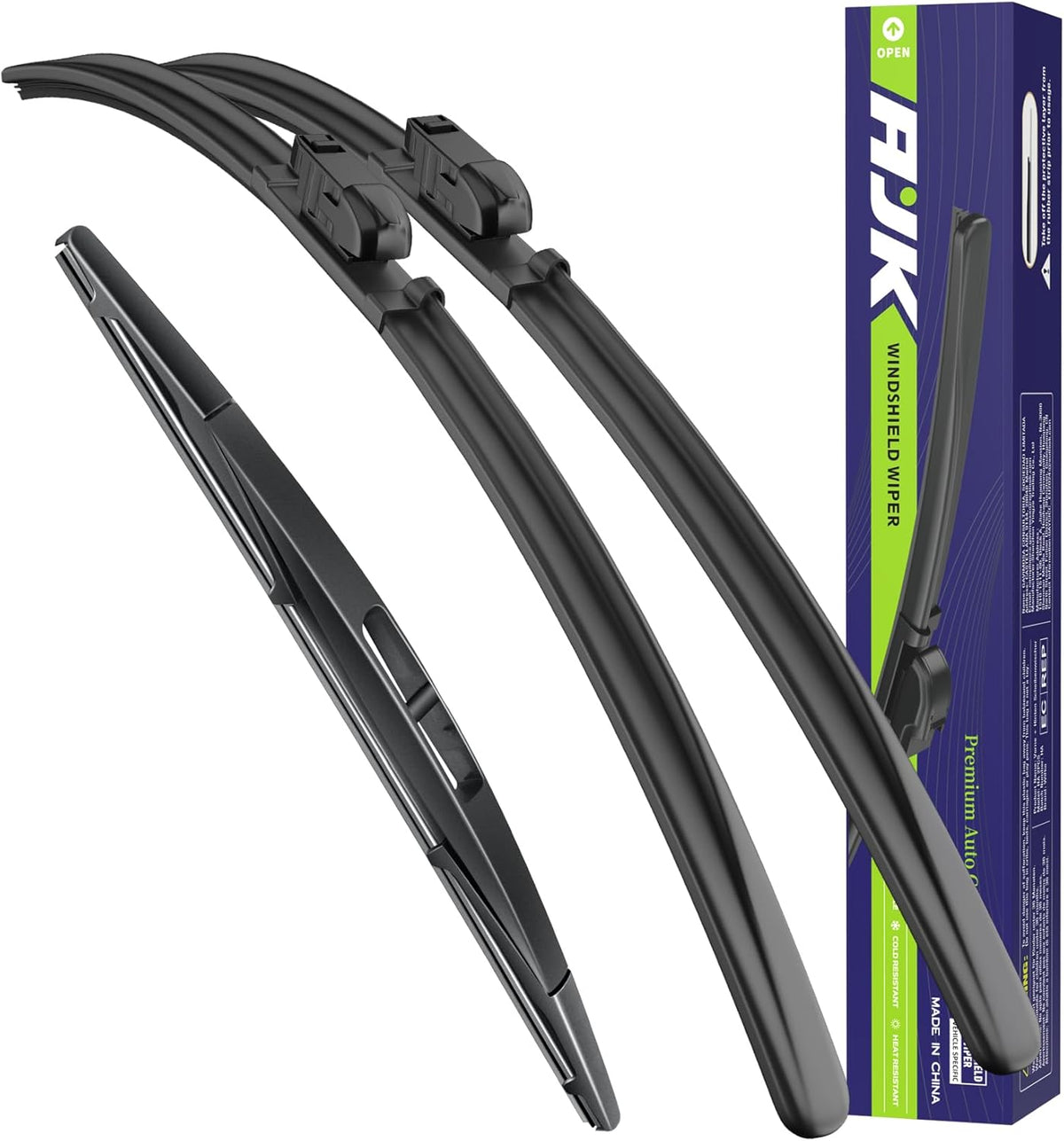 AJK Wiper Blades for Subaru Ascent 2019 2020 2021 2022 2023, 2 Piece All Weather OEM Quality Automotive Replacement Windshield Wiper Blades for My Car