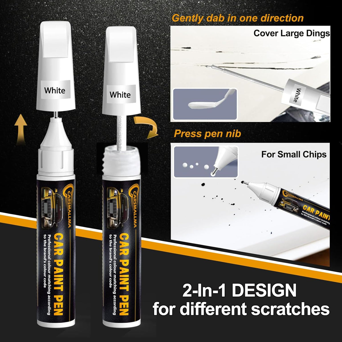 LZ7S/6Y Daytona Gray Pearl Car Touch Up Paint for Audi, Color Accurate Car Paint Scratch Repair Pen Kit Quick & Easy Fix Vehicle Chips and Automotive Nicks Scuff
