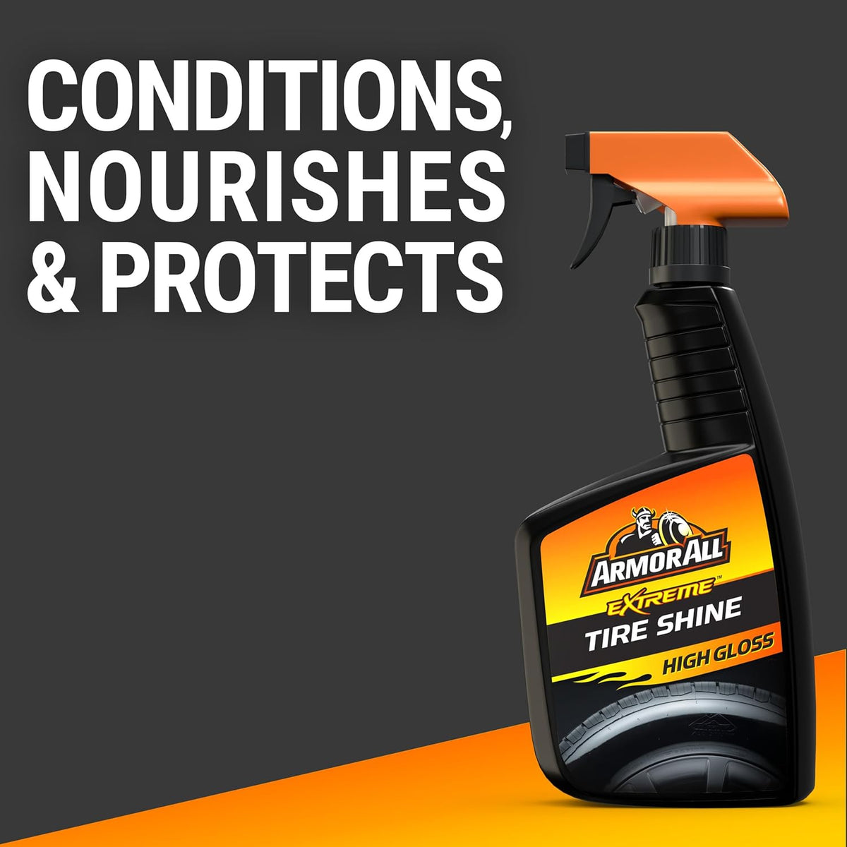 Armor All Car Tire Shine, One-Step Tire Shine Spray for Precise, Even Shine and Minimal Overspray - 2 Count