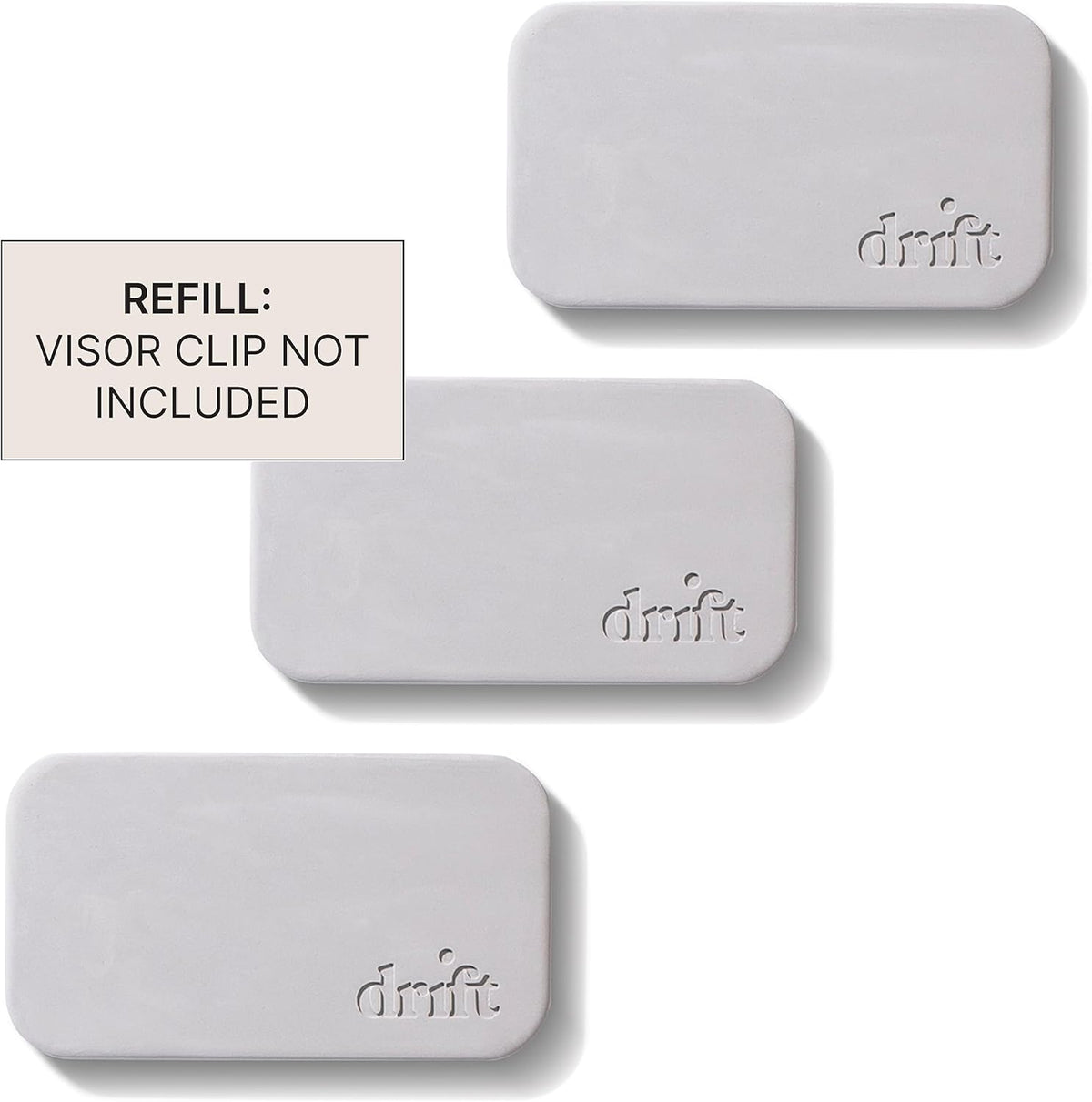 Drift Car Air Freshener - Stone Air Freshener - Car Odor Eliminator - Amber Scent Refill - Pack of 3 - NO CLIP INCLUDED