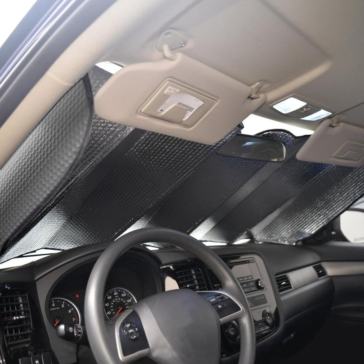 Big Hippo Car Windshield Sun Shade-Jumbo/Standard Car Window Shades Keeps Vehicle Cool-Front UV Ray Protector Sunshade-Easy to Use Sun Shade-Silver(55.16"X 27.5")