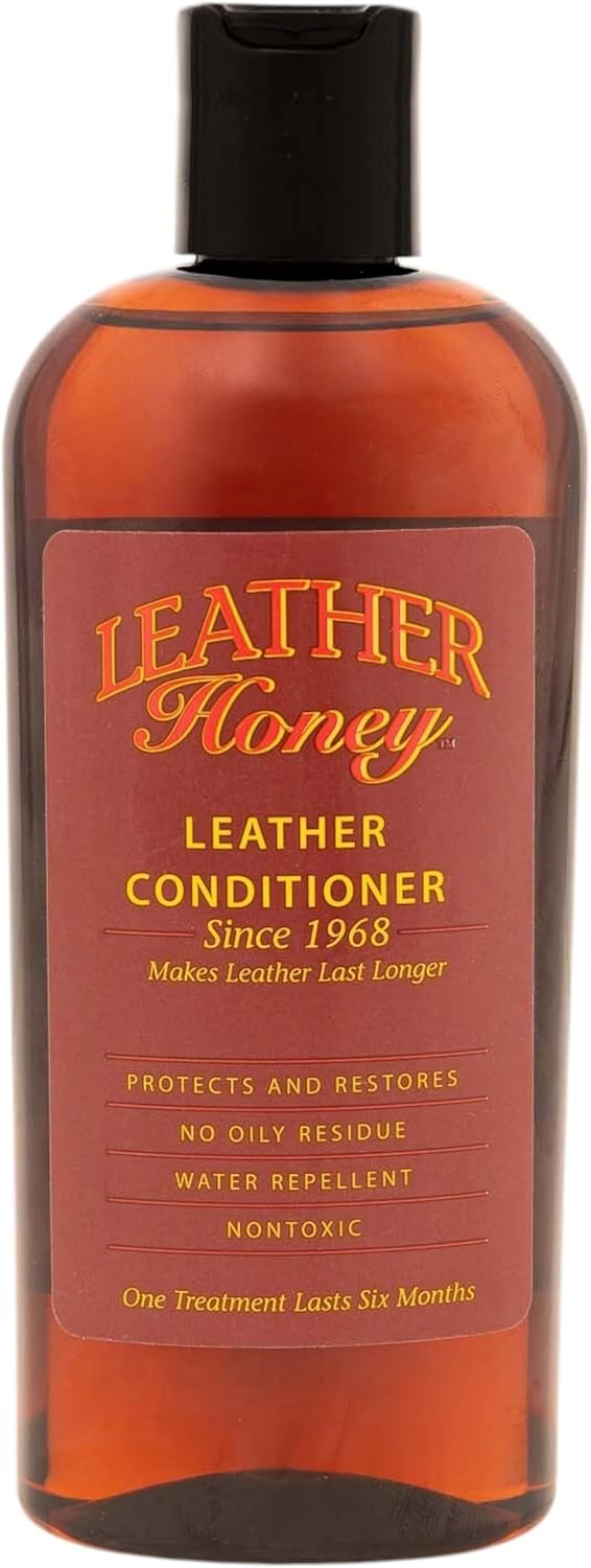 Leather Honey Leather Conditioner, Since 1968. for All Leather Items Including Auto, Furniture, Shoes, Purses and Tack. Non-Toxic and Made in The USA / 8 Fl Oz (Pack of 1)