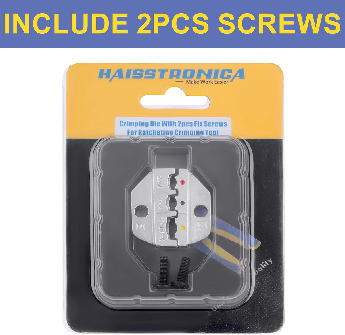 haisstronica Crimping Die for Insulated Nylon Wire Connectors, 22-10 AWG
