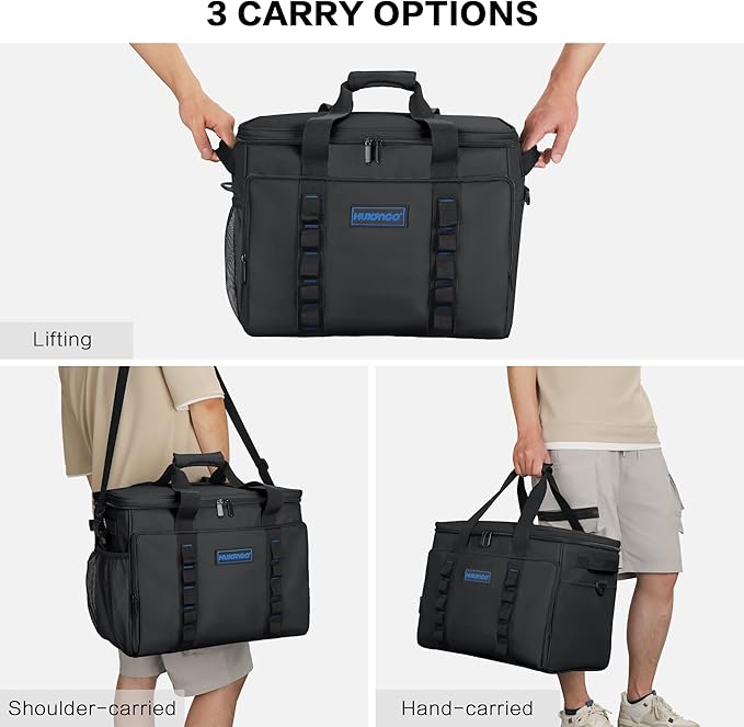 Soft Insulated Cooler Bag Collapsible Large Travel Coolers Soft Sided Coolers Ice Chest, Leakproof, Waterproof