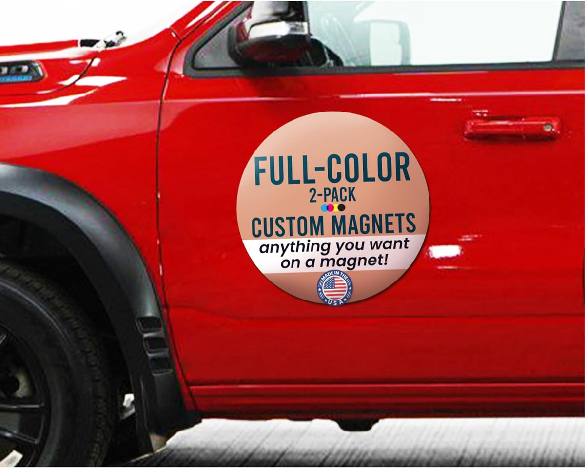 Magnet Me Up Customizable and Personalized Automotive Magnet Decals (18" Round)