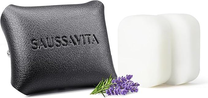 Car Air Freshener Diffuser Provence Lavender Scented 2 Pack, Car Fresheners Vent Clip Leather Design, Car Diffuser Flower Scented for 30 days Long Lasting Black
