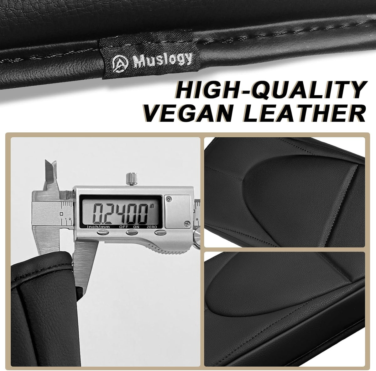 Muslogy Center Console Armrest Cover Compatible with Toyota Camry 2018-2024 Comfort Armrest Pad Arm Rest Cushion Vegan Leather Protector Regular Thick