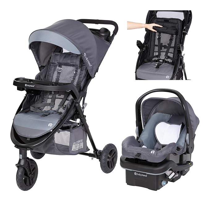 Baby Trend Passport® Seasons All-Terrain Stroller Travel System with EZ-Lift™ Plus Infant Car Seat, Dash Grey