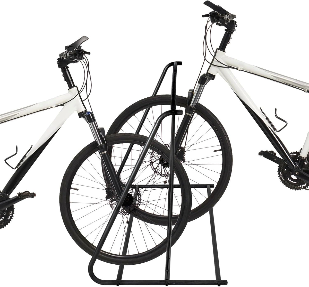 MyGift Large Metal Double-Sided Grid Bike Rack Stand, Freestanding Bicycle Storage Holder for Garage or Outdoor Parking with 6-Bicycle Capacity