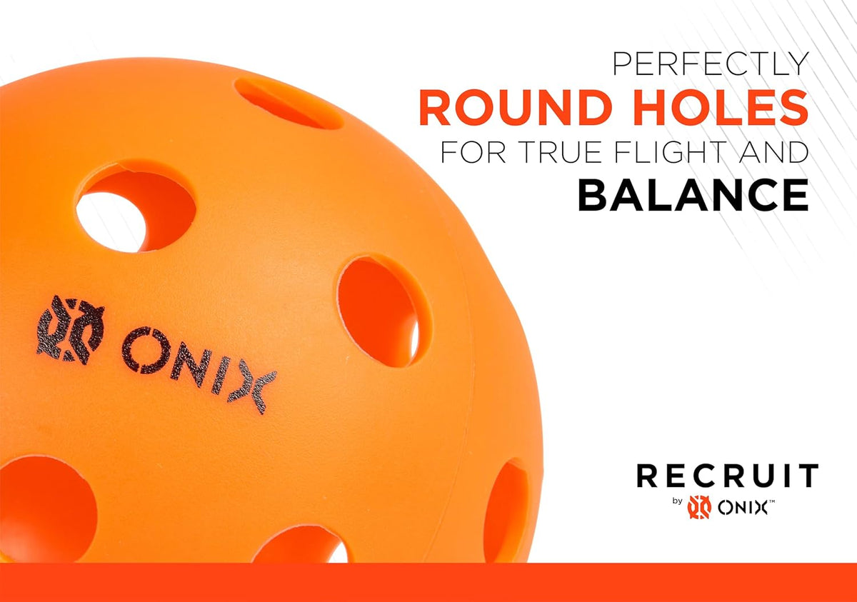 Onix Recruit Indoor Ready to Play Superior Welding Design Pickleball Ball
