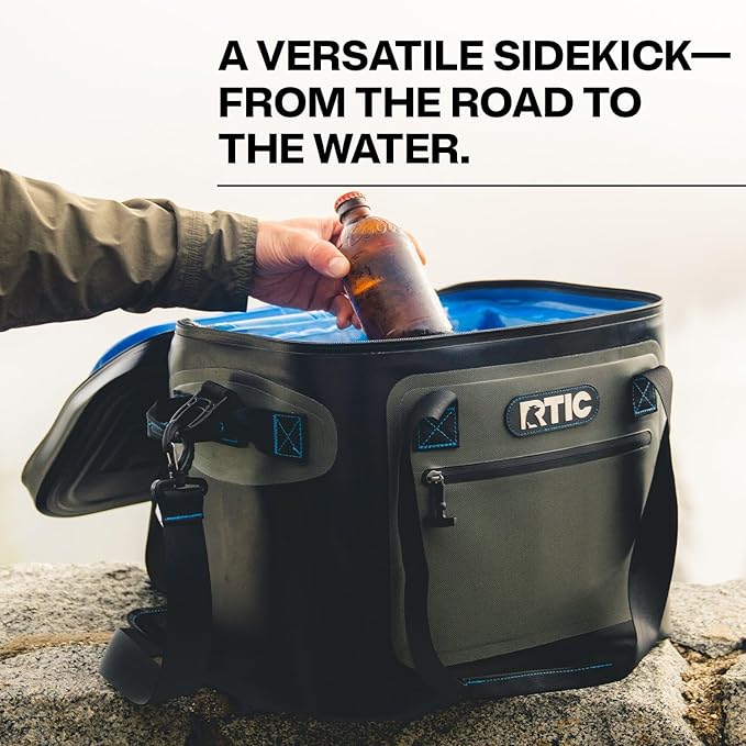 RTIC Ultra-Tough Soft Cooler 30 Can, Insulated Bag Portable Ice Chest Box for Lunch, Beach, Drink, Beverage, Travel, Camping, Picnic, Car, Trips, Floating Cooler Leak-Proof with Zipper