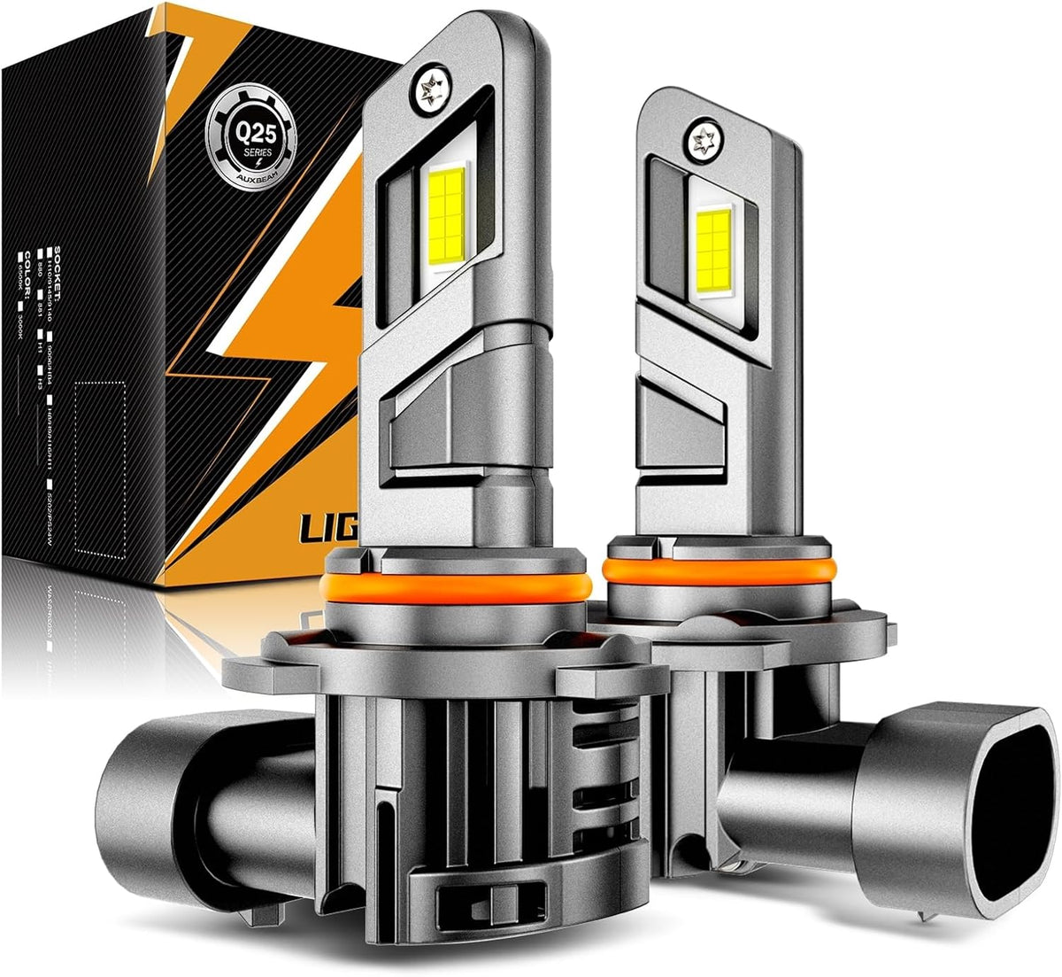 Auxbeam 9005 Fog Lights, 20000 Lumen 600% Brighter Wireless 9005 Light for Off-Road Use or Fog Light, Plug and Play