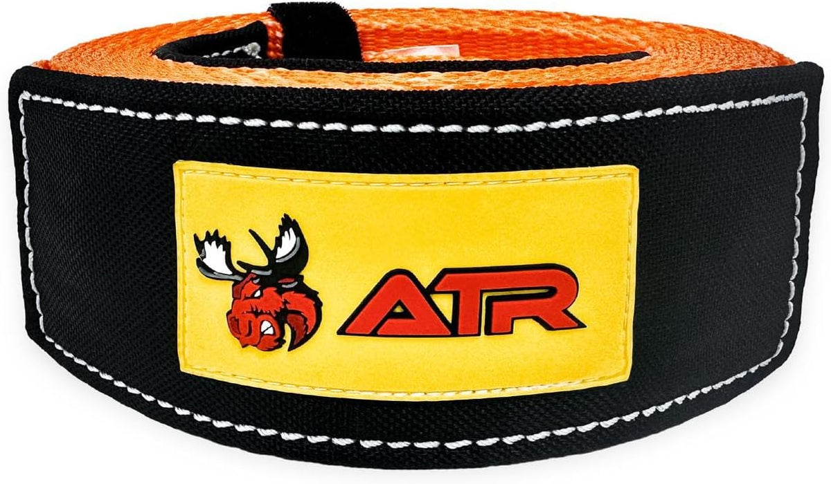 ATR Tree Saver Strap 3.5" x 8ft – 36,000 lbs Break Strength, Heavy Duty Tow Strap for Winch, Off-Road Recovery, Truck, Jeep, Short Polyester Recovery Rope with Loops
