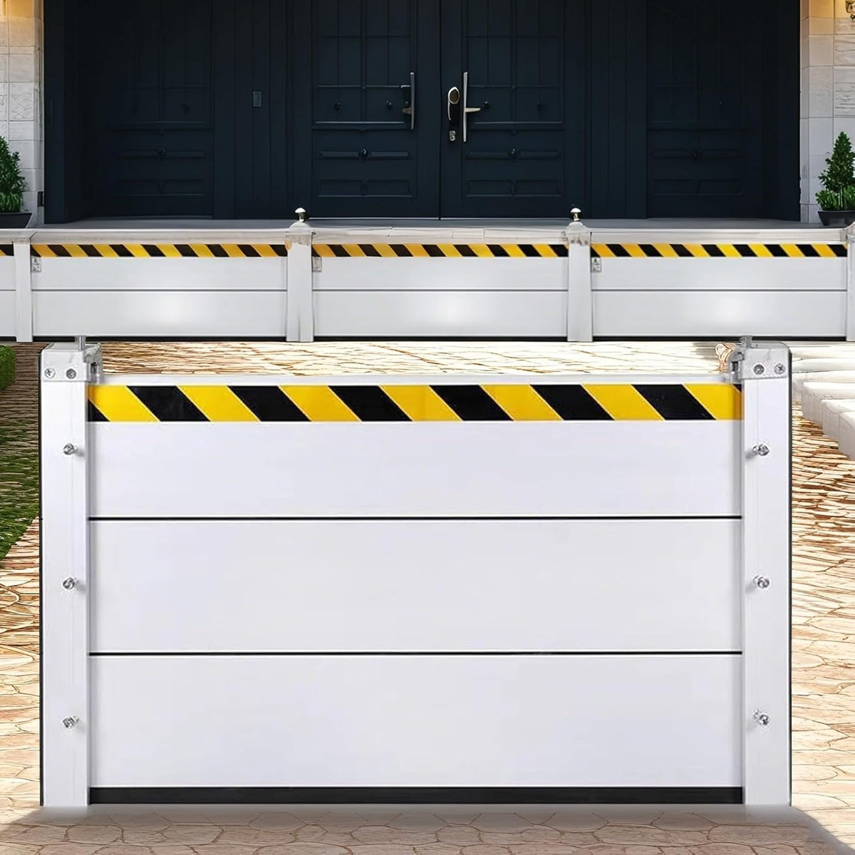 Flood Barriers for Home Exterior,Aluminum Alloy Outdoor Garage Doors Water Barriers for Flooding(H31.5Inch,L16.5FT)