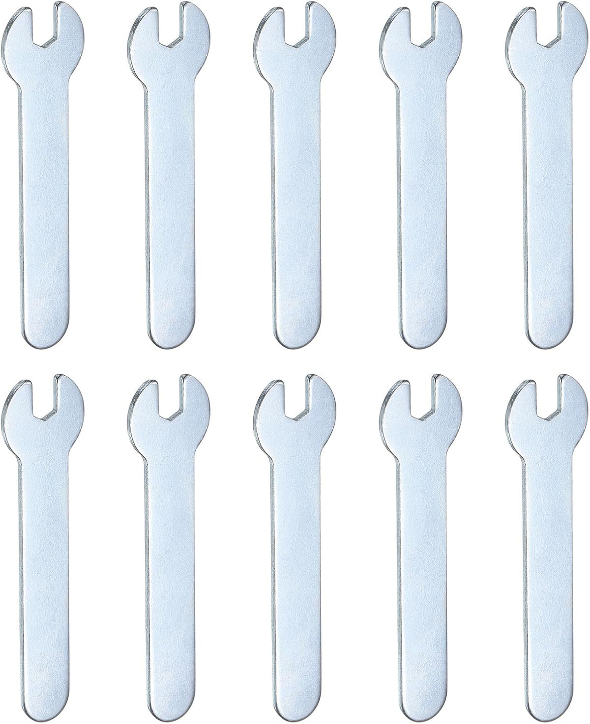 HARFINGTON 10pcs Small Wrench 5x66x1.5mm Metric U-Shaped Single Open Ended Spanner Super Thin Flat Head Galvanizing Wrench for Automotive Repair Furniture Assembly