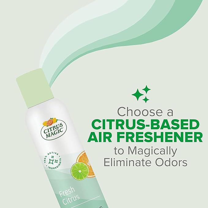 Citrus Magic Freshener Odor Eliminating Air Freshener Spray, 3 Ounce (Pack of 3), Fresh Citrus, 3 Count