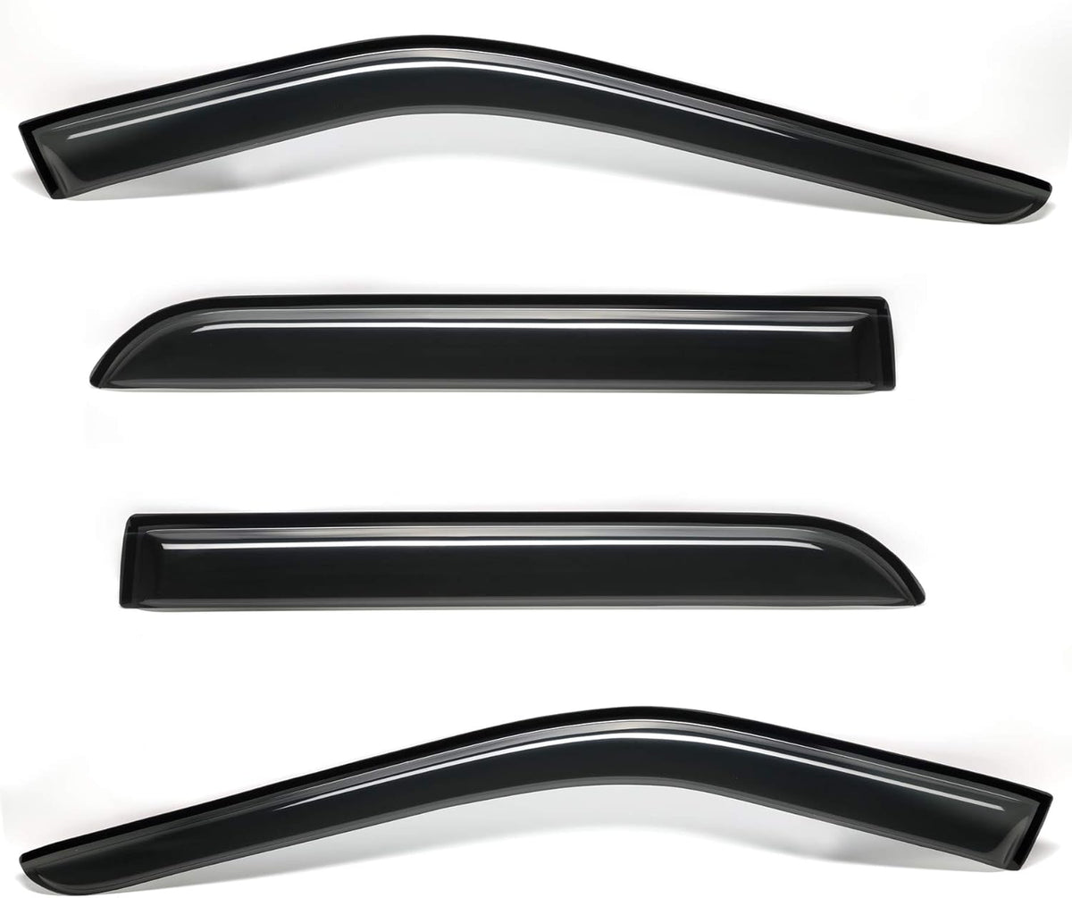 4pcs Outside Mount Style Window Rain Guards Durable Side Wind Deflectors Dark Smoke Nice Vent Window Visors Compatible with 2011-2019 Explorer