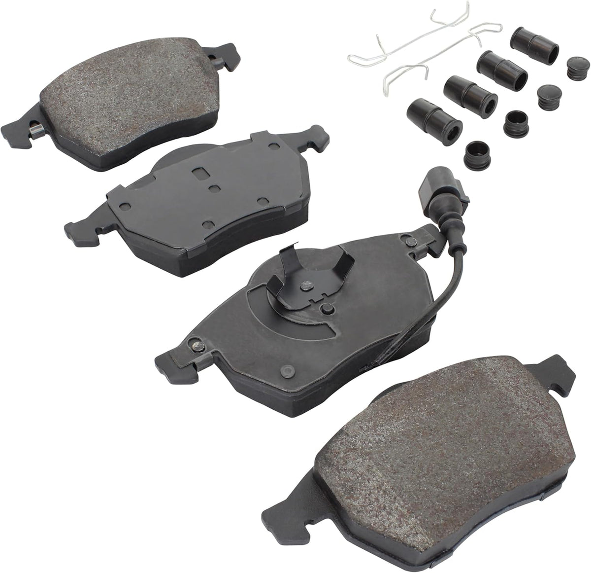 Premium Semi-Metallic Front Brake Pads (1001-0687AM) Compatible with 1995-2010 Audi/Volkswagen (A4 Quattro/A6/A6 Quattro/A8 Quattro/Beetle/Golf/Jetta/S3/TT/TT Quattro & More)
