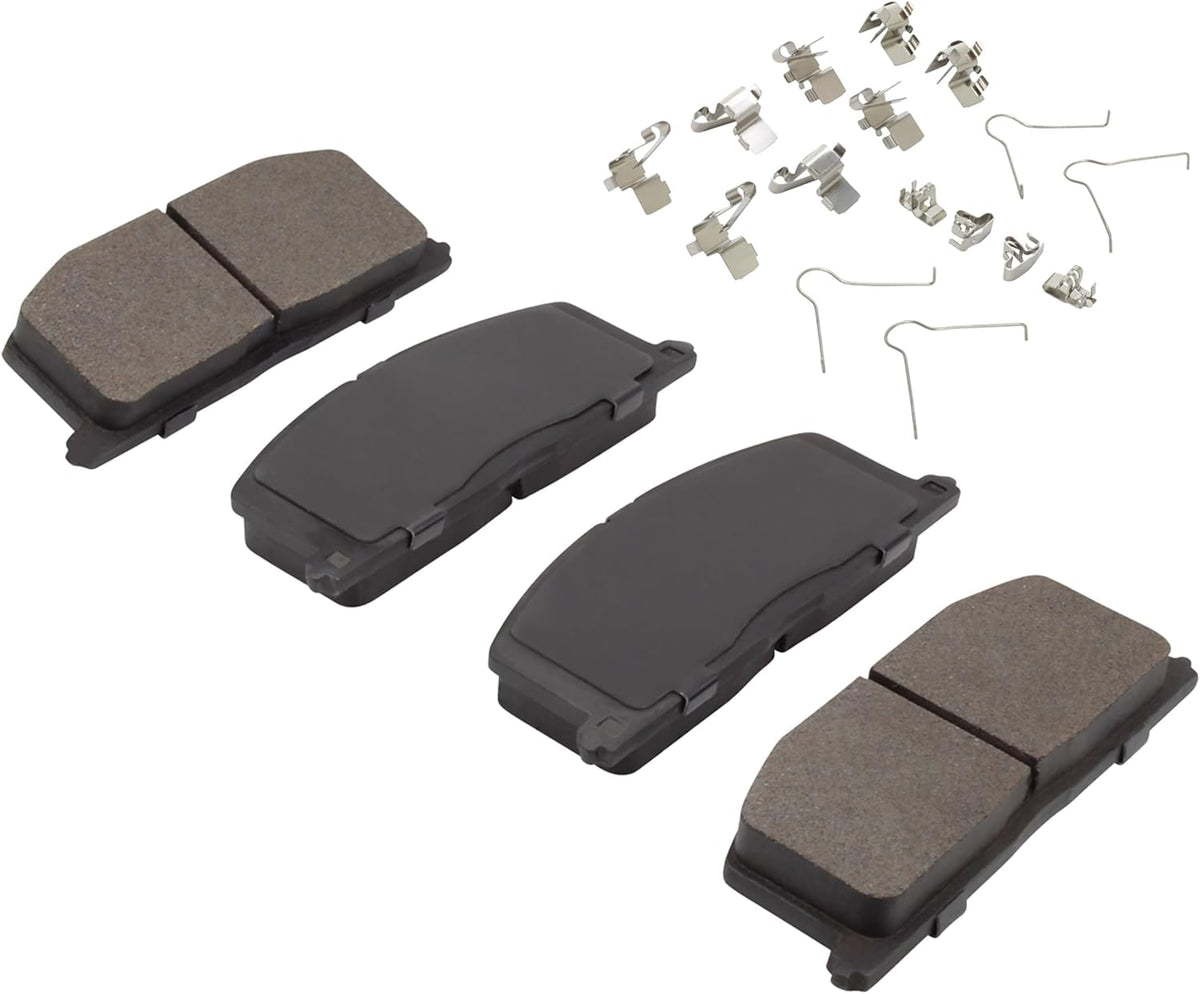 Premium Ceramic Front Brake Pads (1001-0242C) Compatible with 1983-1998 Chevrolet/Geo/Toyota (Camry/Celica/Corolla/MR2/Nova/Paseo/Prizm/Tercel)