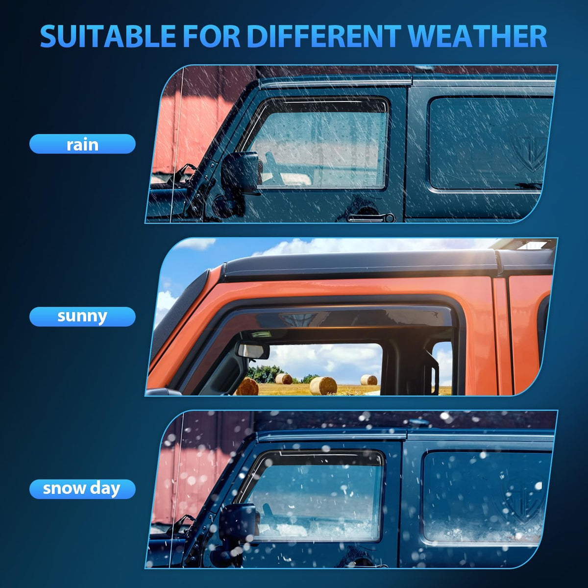 Nilight in Channel Rain Guards for Dodge Ram 1500 2009 2010 2011 2012 2013 2014 2015 2016 2017 2018 Quad Cab, Original Window Deflectors, Vent Window Visors-4pcs