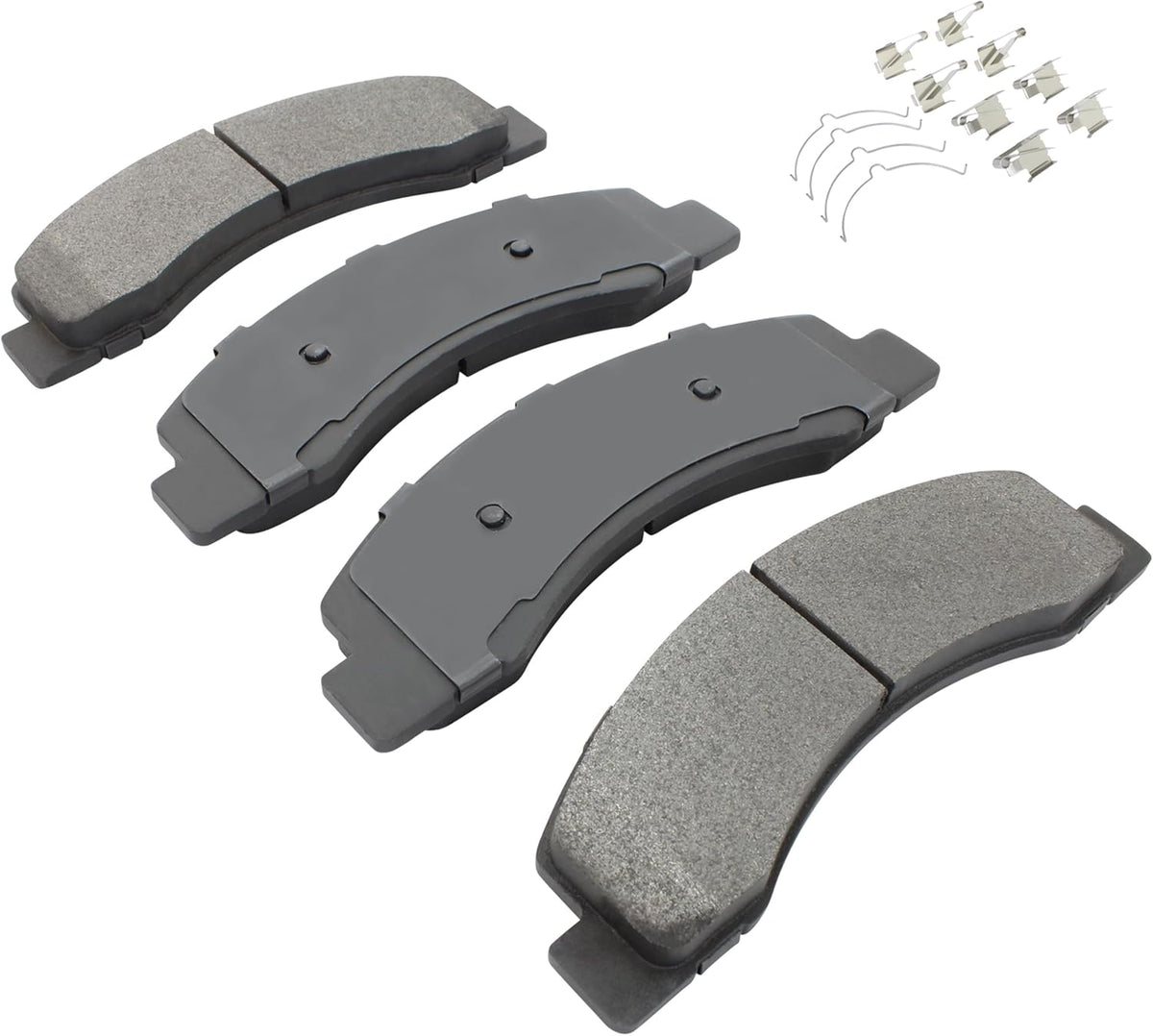 Premium Semi-Metallic Front Brake Pads (1001-0824M) Compatible with 1998-2005 Ford (E-350 Econoline/E-350 Econoline Club Wagon/Excursion/F-250 Super Duty/F-350/F-350 Super Duty)