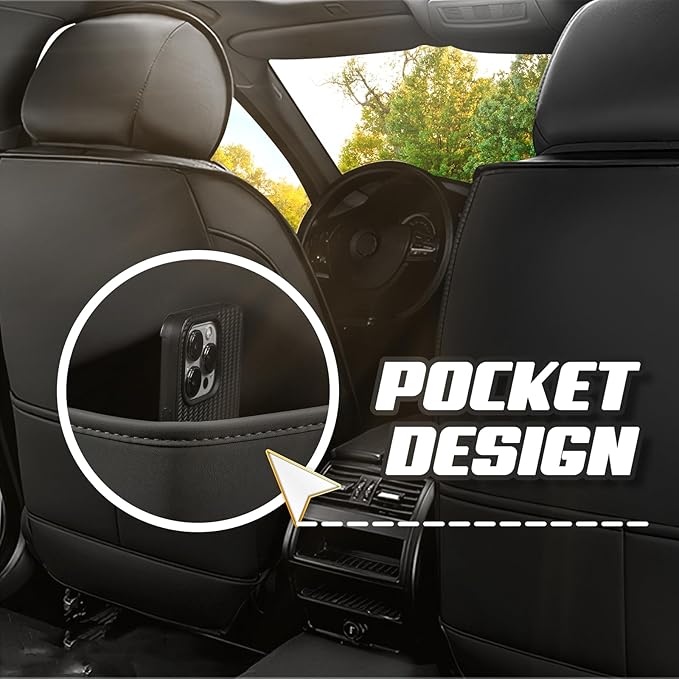Car Seat Covers for Lexus ES 350 2007-2026, Premium Nappa Leather Car Seat Cover, Stylish Sport Seat Covers， Automobile Seat Cover Sets.(Standard 5 Seats/Black Red)