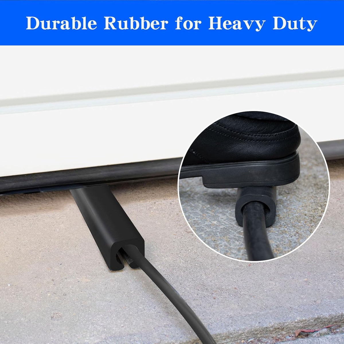 EV Charger Cable Protector, Garage Door Pass Through, Electric Car Charging Cable Protector, Heavy-Duty Soft Rubber, ID 21mm, for Tesla Gen 2 (Model 3/Y/X/S) and J1772 Wall Connectors