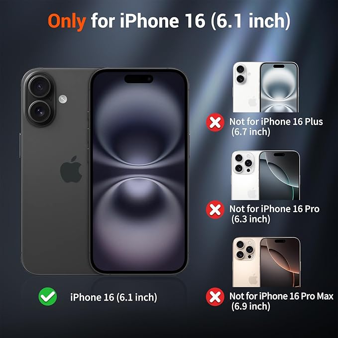 SUPFINE Magnetic for iPhone 16 Case (Compatible with MagSafe) (Military Grade Drop Protection) Slim Translucent Matte Shockproof with Anti-Fingerprint Phone Case,Purple