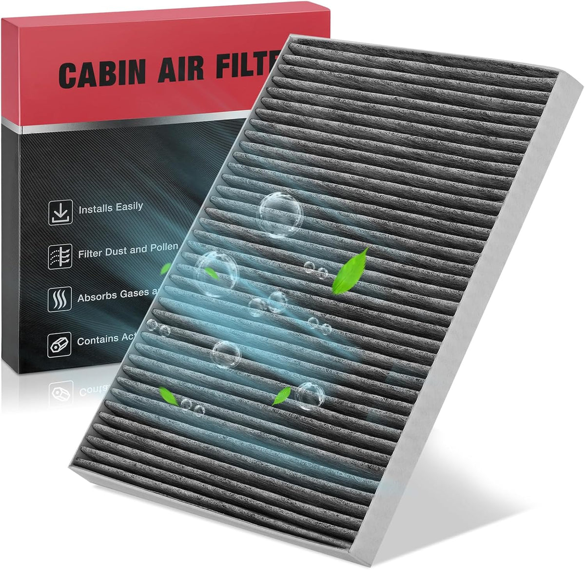BDFHYK Cabin Air Filter with Activated Carbon Compatible with Chrysler Pacifica 2004-2008, Town & Country 2001-2007, Voyager 2000-2003, Grand Voyager 2000, Compatible with Dodge Caravan/Grand Caravan