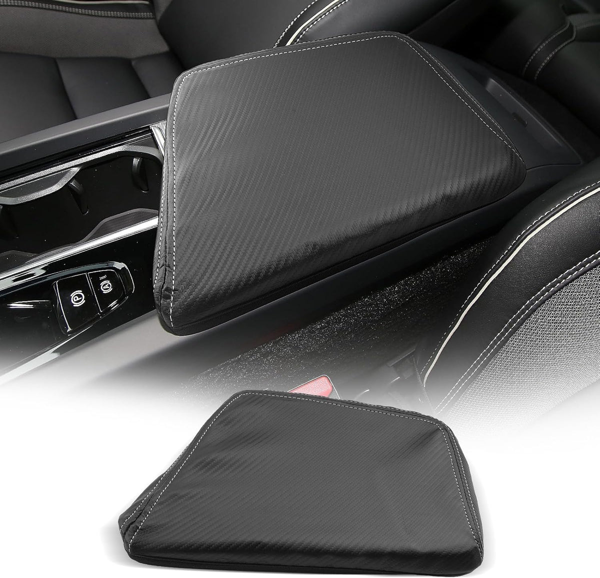 CDEFG for Volvo XC60 2018-2025 Center Console Cover Armrest Box Cover for XC60 (Core, Plus, Ultra) 2020 2021 2022 2023 2024 2025 Accessories Console Arm Rest Protector