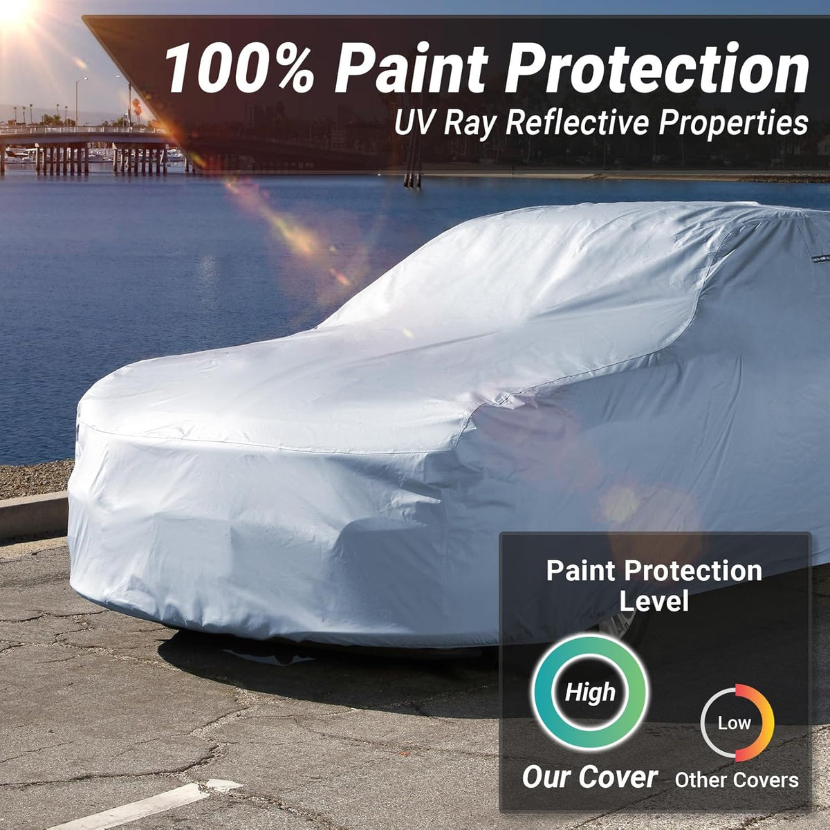 iCarCover Premium Car Cover for 1964-1968 Pontiac Tempest Wagon Heavy Duty Waterproof All-Weather Automobiles Custom Fit Indoor Outdoor UV Snow Protection Covers with Straps and Bag