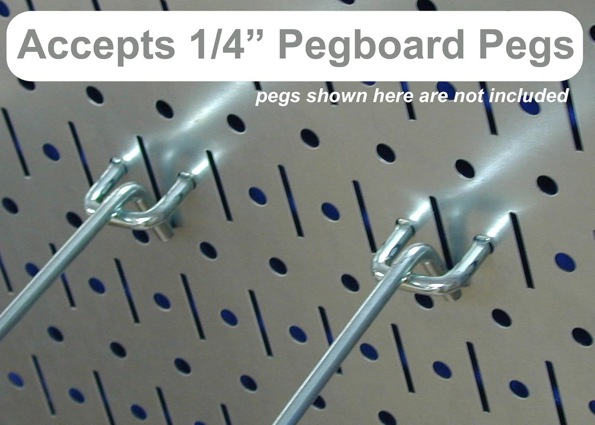 Wall Control Pegboard Organizer 4 ft. Metal Pegboard Standard Tool Storage Kit with Black Toolboard and White Accessories