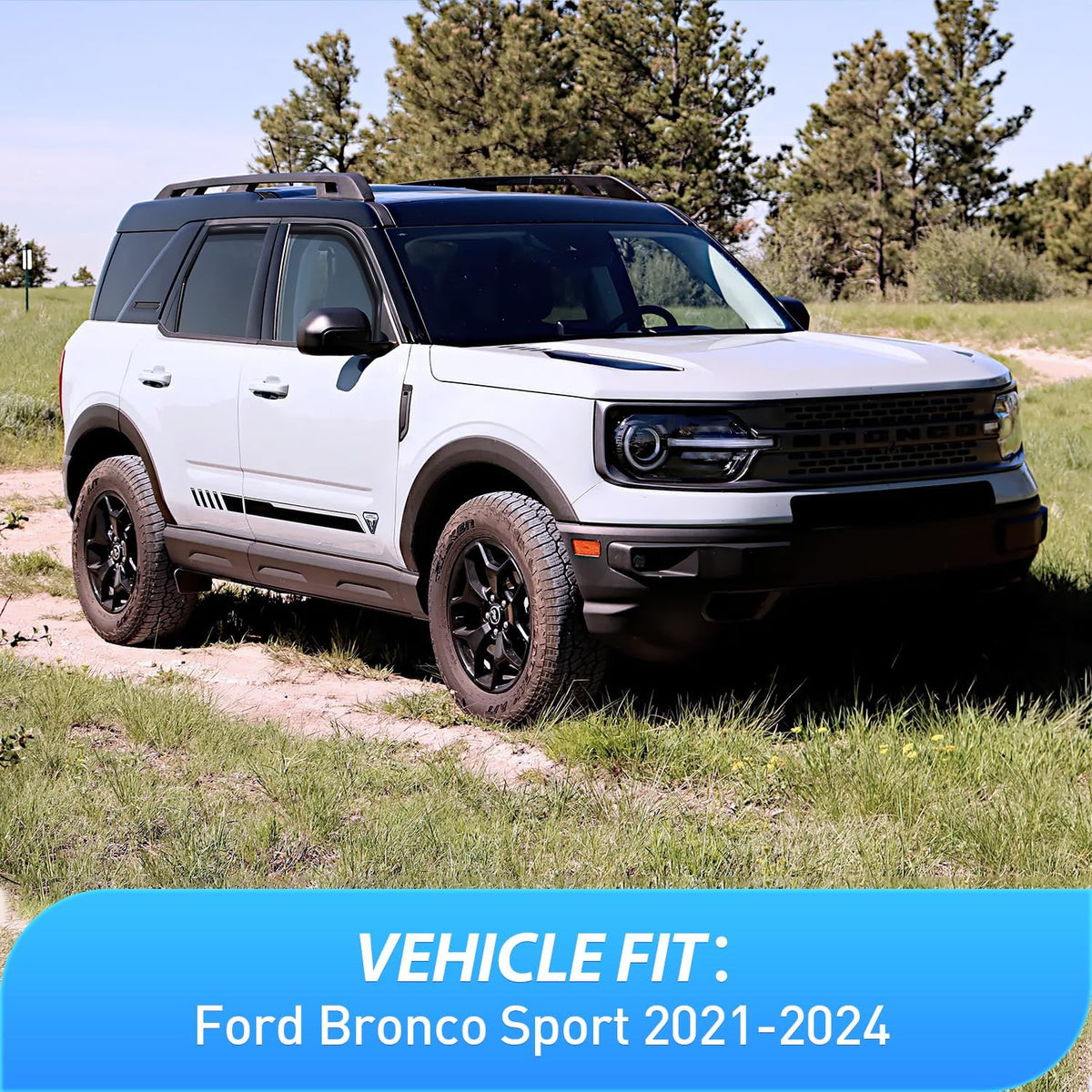 Nilight in Channel Rain Guards for Ford Bronco Sport 2021 2022 2023 2024 Original Window Deflectors,Vent Window Visors-4PCS