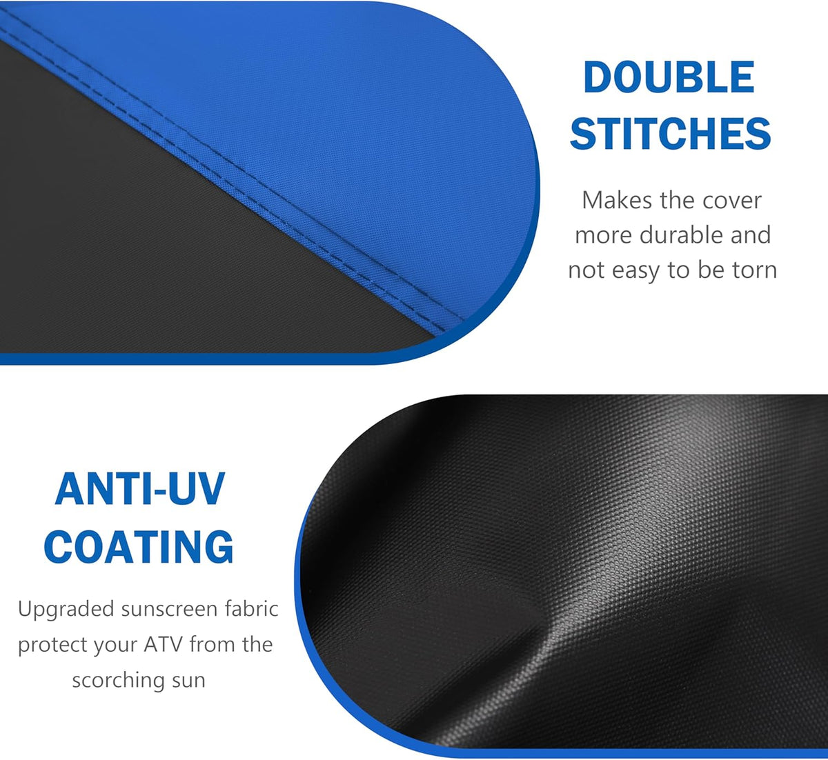MORNYRAY ATV Cover Waterproof Heavy Duty Universal Quad Cover Outdoor Storage Cover 4 Wheeler UV Protection for Polaris Yamaha Honda Suzuki Kawasaki (Black, A3-86.6''L x 38.6''W x 41.7''H)