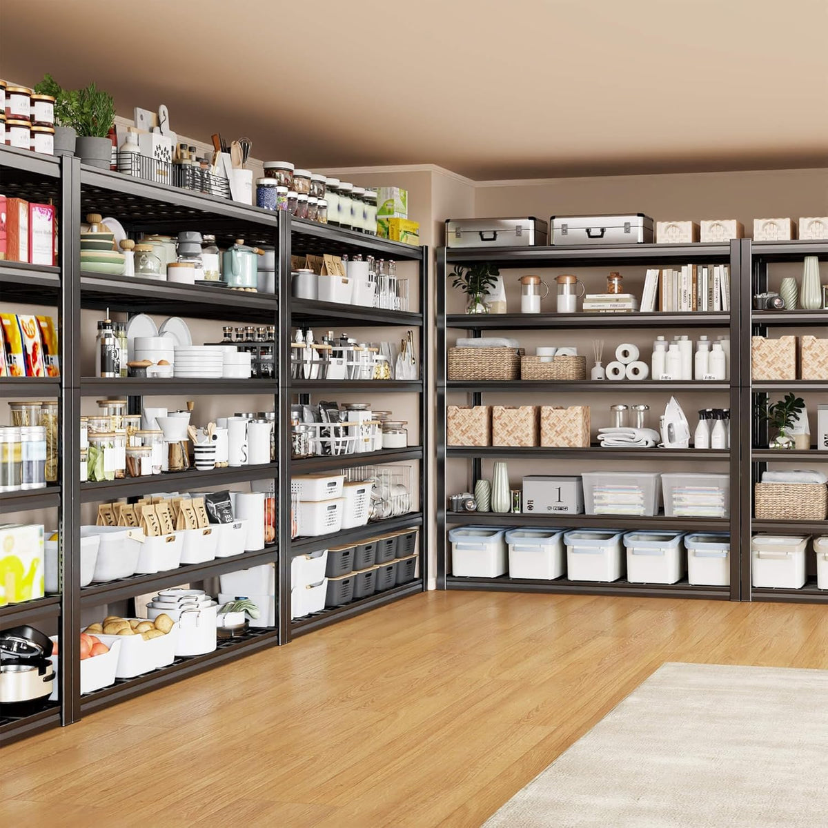 50" W Garage Shelving Heavy Duty, 6 Tier Garage Shelves, 50" W x 84" H x 24" D Adjustable Storage Shelving Unit, Commercial Metal Shelves for Warehouse, Basement, Shop,3 Pack