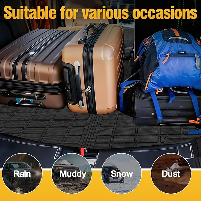 Trunk Liner Cargo Liners for Honda CR-V CRV 2023 2024 2025 2026 Rear Trunk Floor Mats 3D Boot Tray All-Weather TPE Black