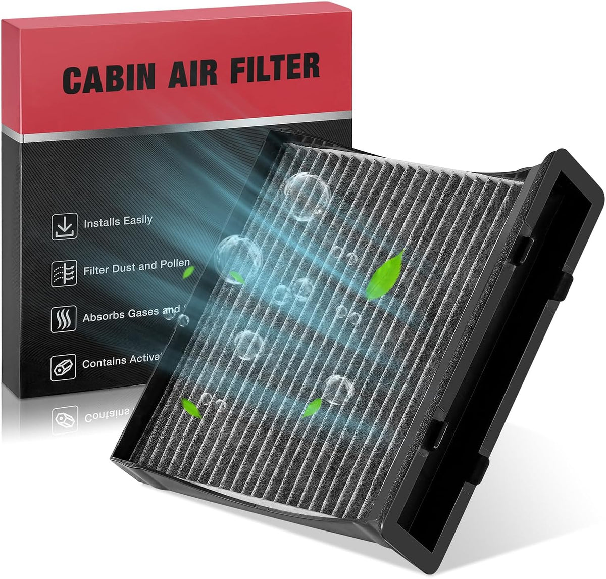 BDFHYK 1PC CF10930 Cabin Air Filter with Activated Carbon Compatible with Subaru WRX 2012-2021, WRX STI 2013-2021, Forester 2009-2018, Crosstrek 2016 2017, Impreza 2008-2016, XV Crosstrek 2013-2015