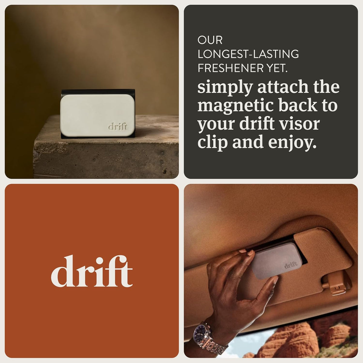 Drift Car Air Freshener - Stone Air Freshener - Car Odor Eliminator - Open Air Scent Starter Kit