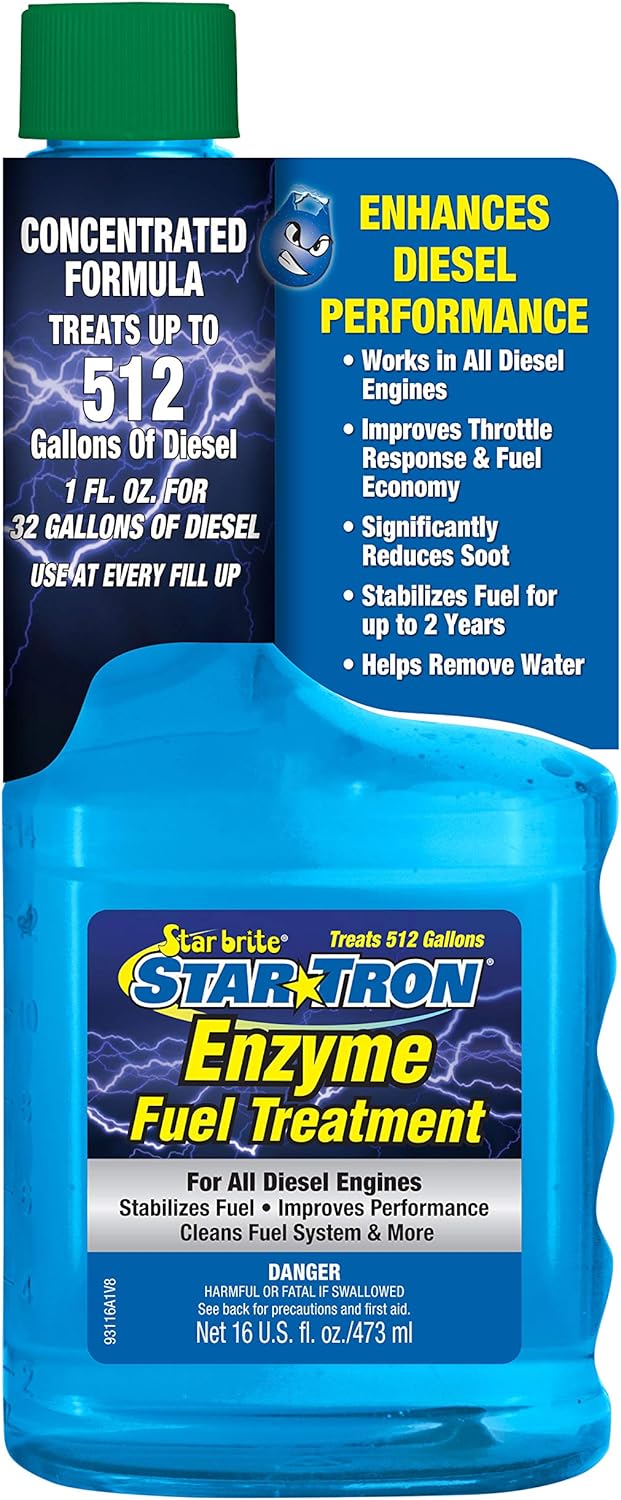 Star Tron Super Concentrated Diesel Formula - Stabilize & Rejuvenate Diesel, Biodiesel & All Regular Gasoline - 1 Oz Treats 32 Gallons
