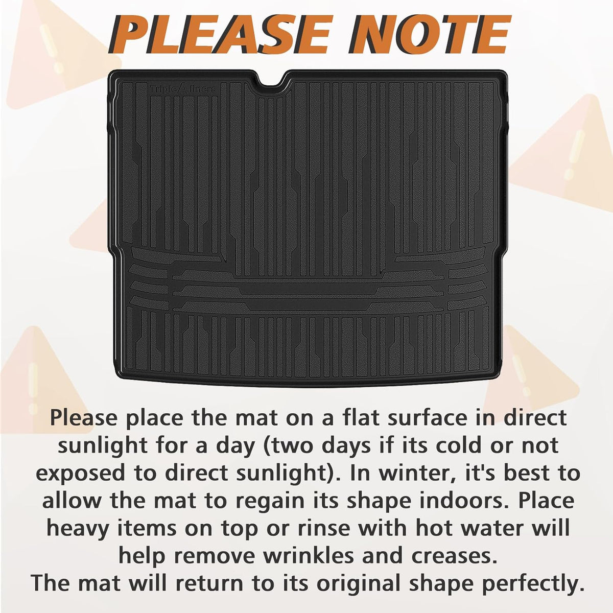 TripleAliners Trunk Mat All Weather Liners Compatible with 2025 Nissan Kicks Interior Accessories Custom Fit Anti-Slip TPE Full Coverage Protection Rear Trunk Floor Mat (SV SR Trim Level ONLY)