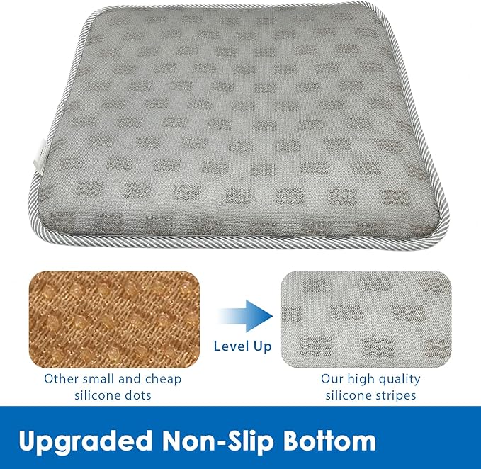 AEROiVi Office Chair Cushion,17.7" L × 17.7" W × 1.2" H, Non-Slip Car Seat Cushion with 3D Air mesh Pad Wash Breathable for Long Sitting for Relief and Comfort Square
