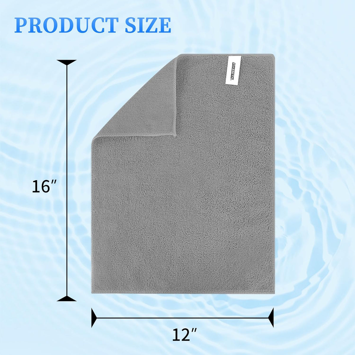 FIXSMITH Microfiber Cleaning Cloth - Pack of 12, Multi-Functional Towels, Size: 12 x 16 in, Highly Absorbent Rags, Lint-Free, Streak-Free for Car, Kitchen, Home, Office