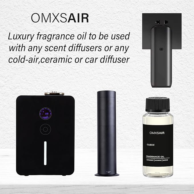 Hotel Diffuser Oil Cabin Inspired by Ritz Carlton 4.1 Fl Oz 120ml - Hotel Fragrance Diffuser Oil & Home Luxury Scents - Jasmine,Bergamot & Fresh Marine Essential Oils Blend for Aromatherapy Diffuser