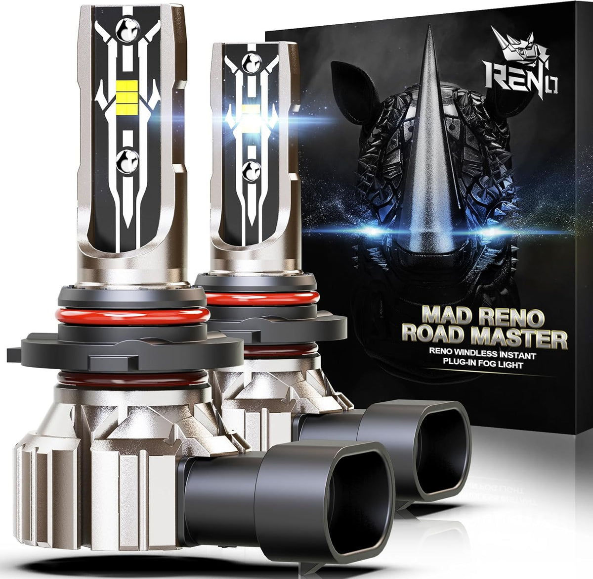 RENO 9005 Bulb, 9005 Fog Lights Bulb, 9005 Light Bulbs Fanless In Line Car Fog Bulb Plug and Play, Pack of 2